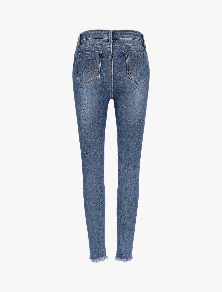 Jean push up stretch coupe skinny - Bleu - 2