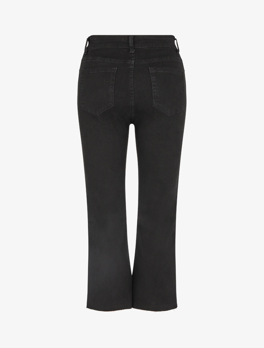 Jean flare 7/8 à taille haute - Noir - 2