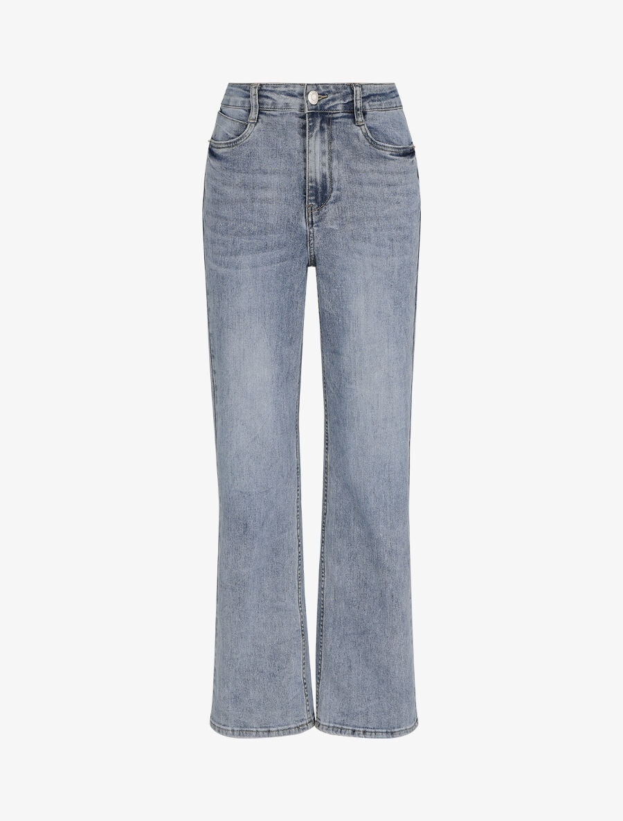 Jean coupe droite taille haute - Bleu clair - 4
