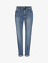 Jean push up coupe slim à revers - Bleu denim - 4
