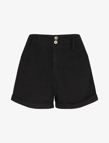 Short trapèze à taille haute - Noir - 1
