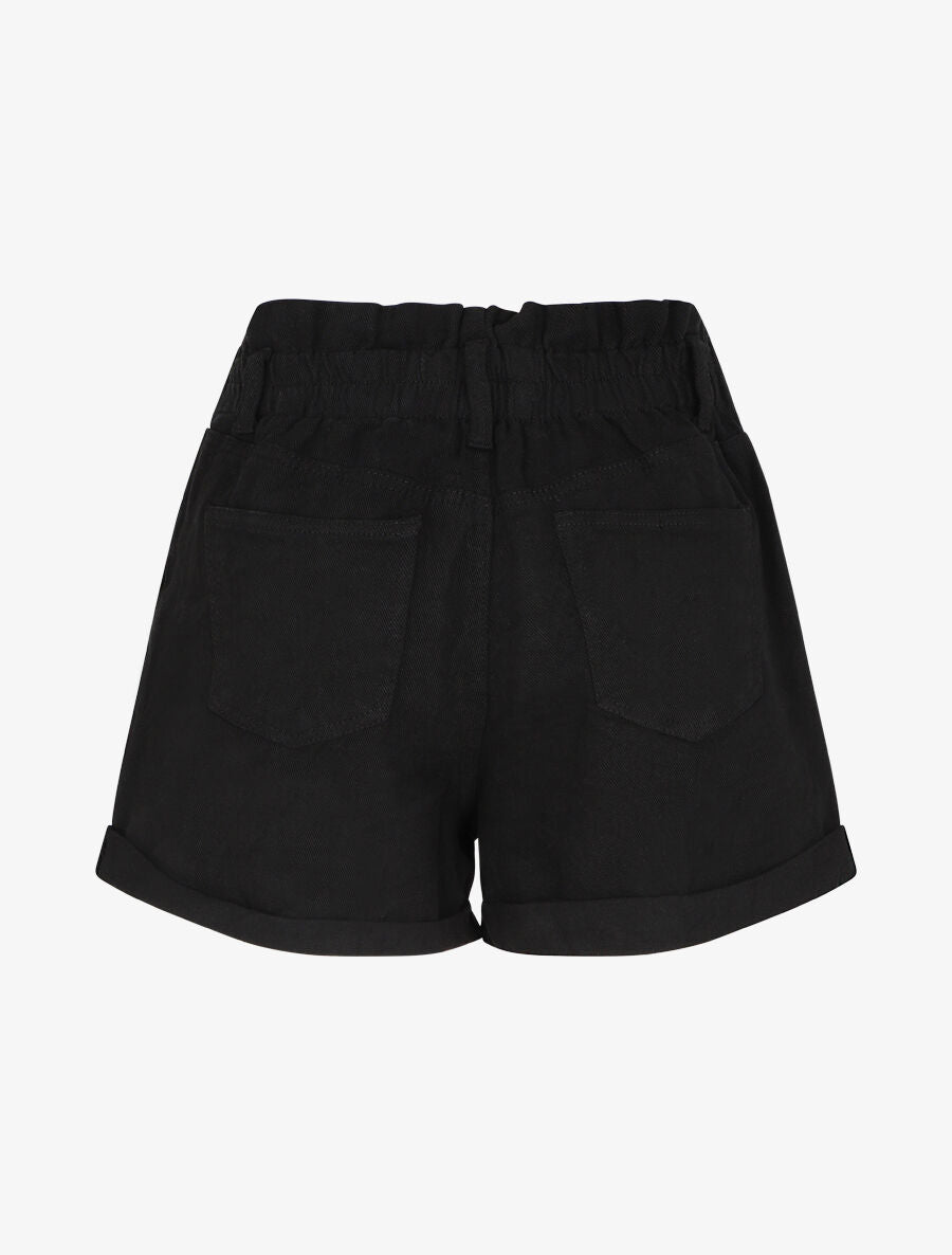 Short trapèze à taille haute - Noir - 2