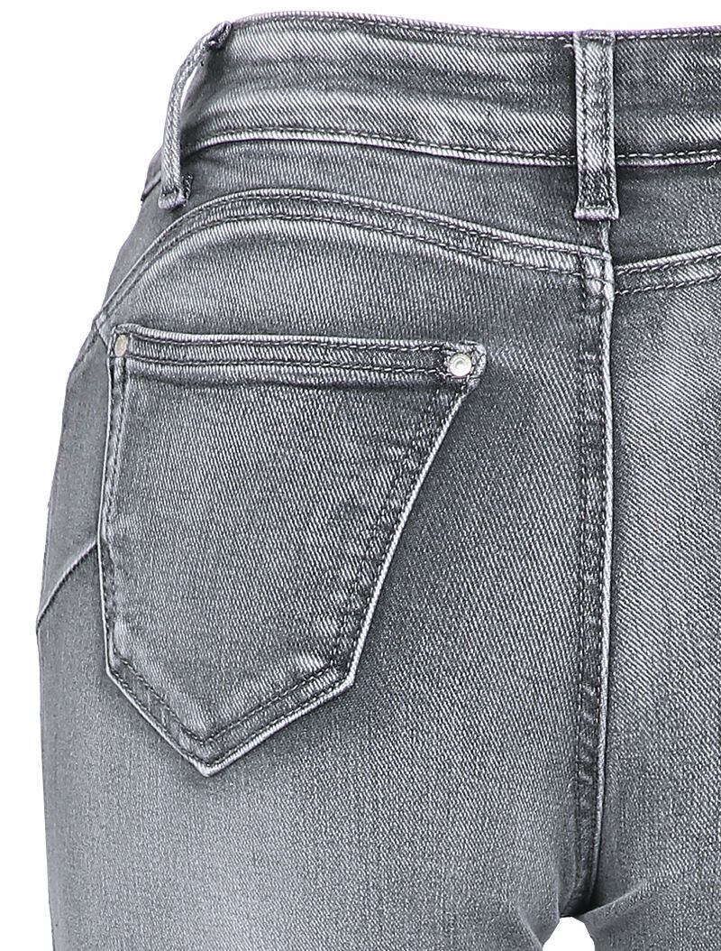 Jean skinny délavé - Gris - 3