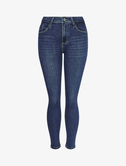 Jean slim à taille standard - Bleu denim - 1