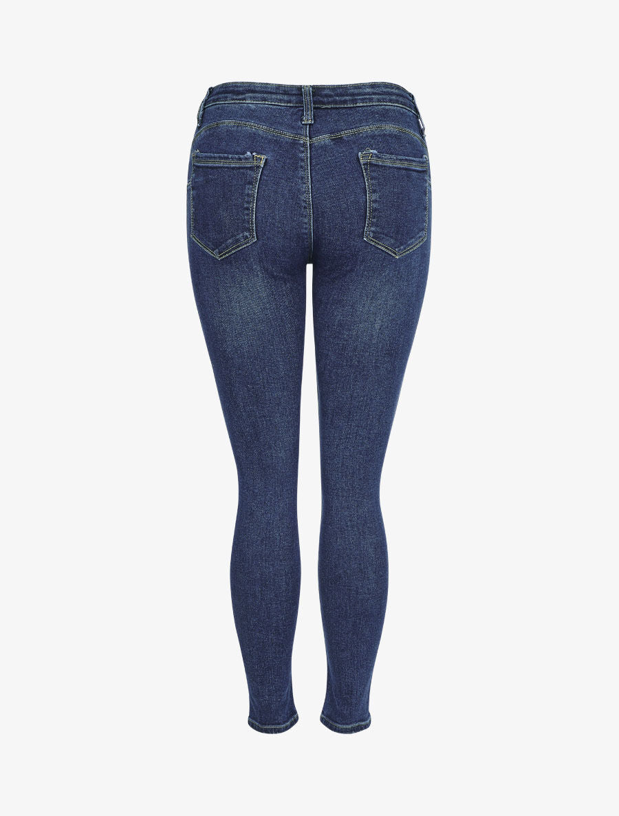 Jean slim à taille standard - Bleu denim - 2