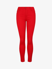Jean skinny uni stretch - Rouge - 1