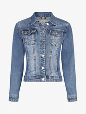 Veste en jean courte - Bleu - 1