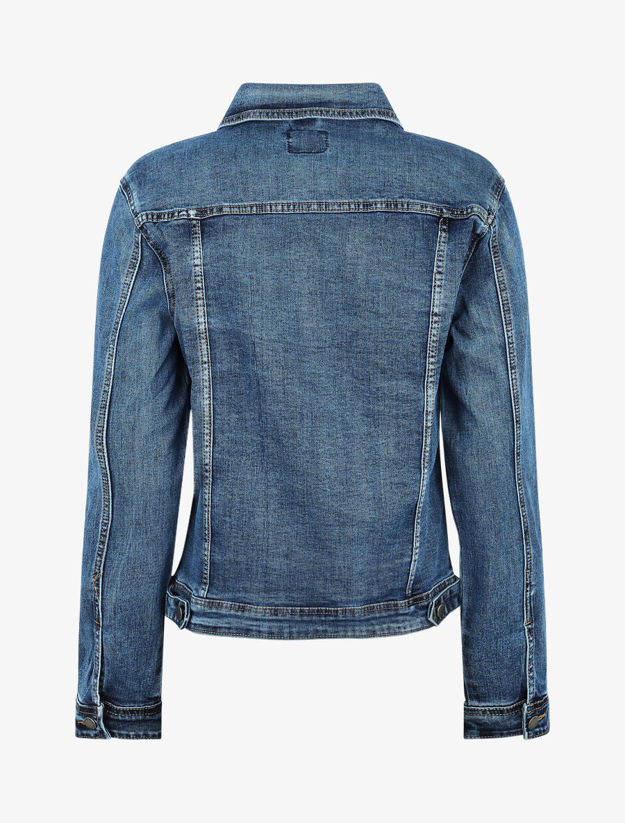 Veste en jean grande taille coupe droite - Bleu - 2