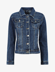 Veste en jean ajustée - Bleu - 1