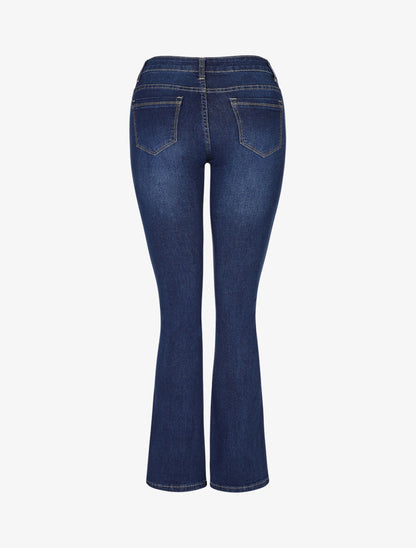 Jean flare taille haute - Bleu - 2