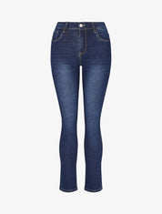 Jean slim taille haute - Bleu - 4