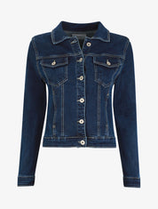 Veste en jean ajustée - Bleu - 1