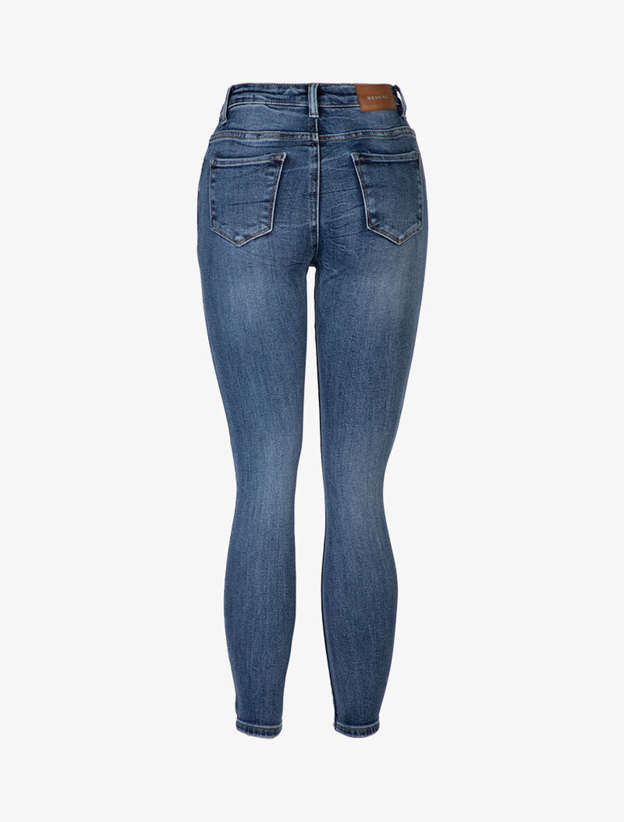 Jean skinny déchiré - Bleu denim - 2
