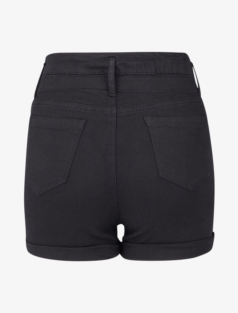 Short taille style mom fit - Noir - 2