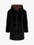 Manteau réversible en fourrure synthétique - Noir - 1