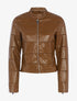 Veste effet croco à coutures ajourées - Marron - 3