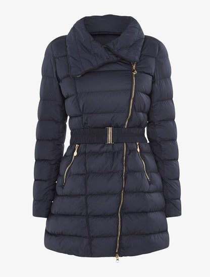 Doudoune matelassée zip en biais - Marine - 3