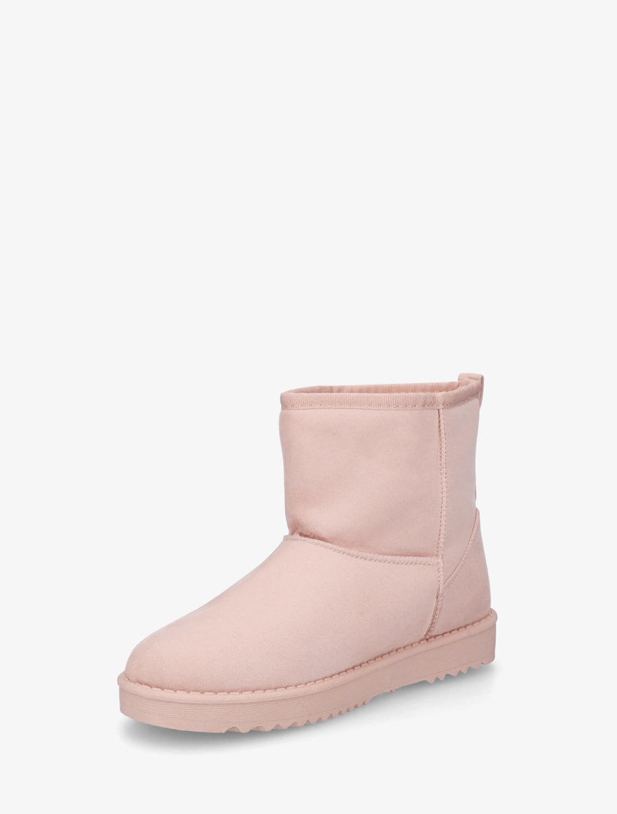 Boots fourrées basic unies - Rose - 3