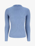 Pull col montant côtelé - Bleu - 1