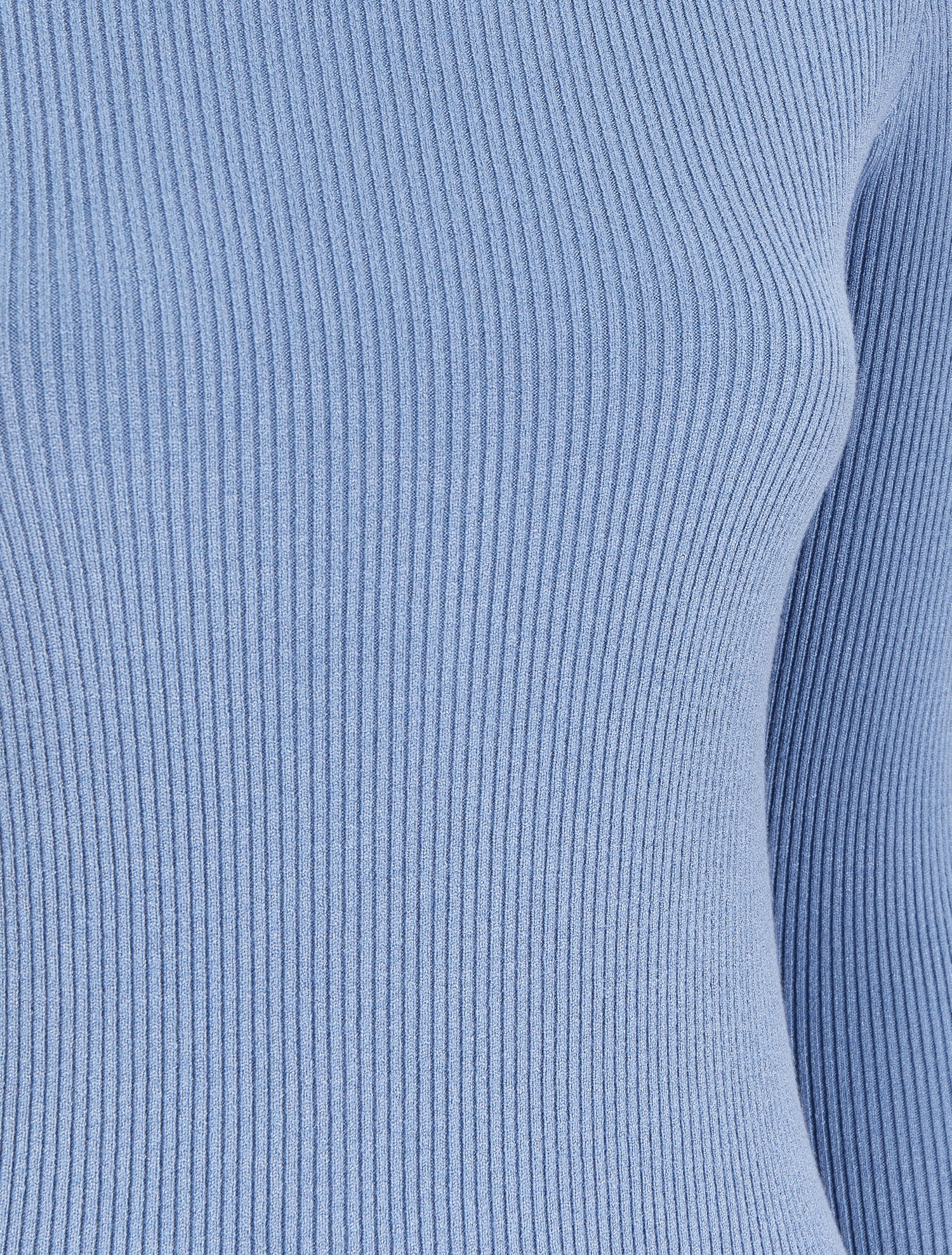Pull col montant côtelé - Bleu - 3