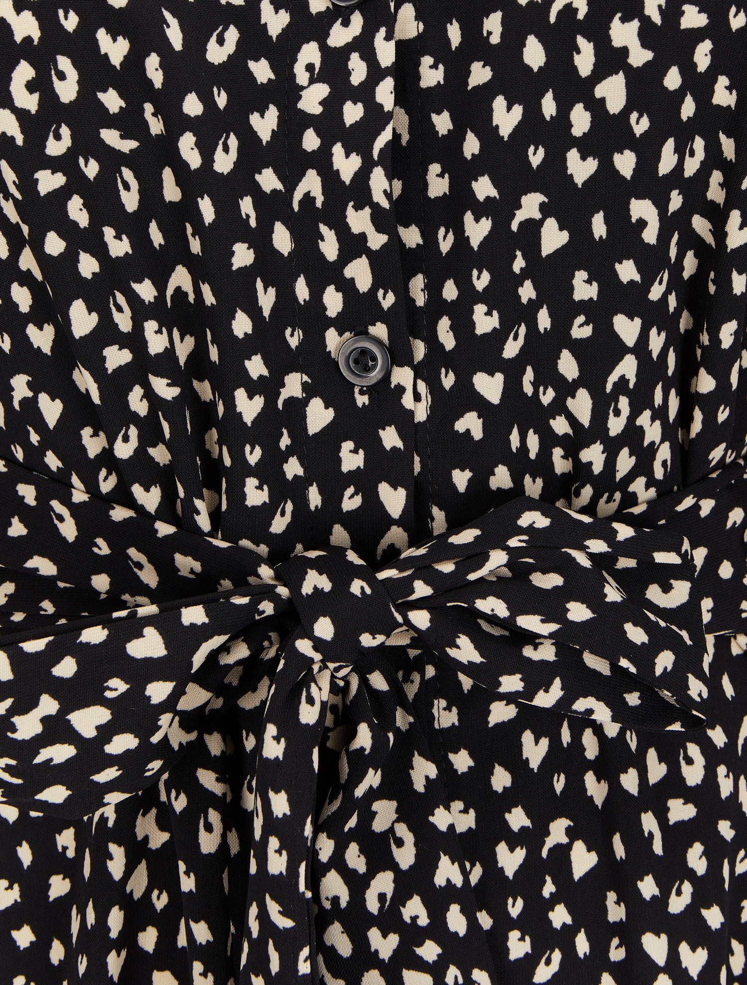 Robe chemise à imprimé moucheté - Noir - 3