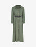 Robe longue à plis accordéons - Kaki - 4