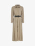 Robe longue à plis accordéons - Beige - 4