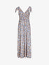 Robe longue à imprimé fleurs diverses - Rose saumon - 1