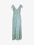 Robe longue à imprimé feuillage - Vert - 1