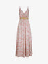 Robe longue à imprimé paquerettes - Rose/vert amande - 1