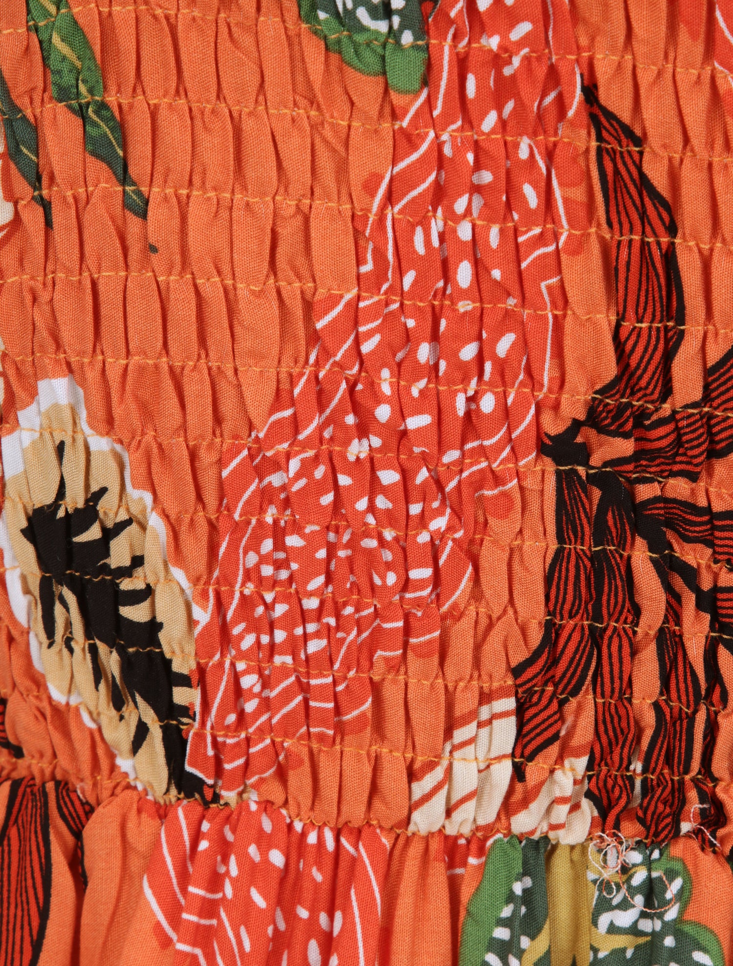 Robe patineuse imprimé feuilles exotiques - Orange - 3
