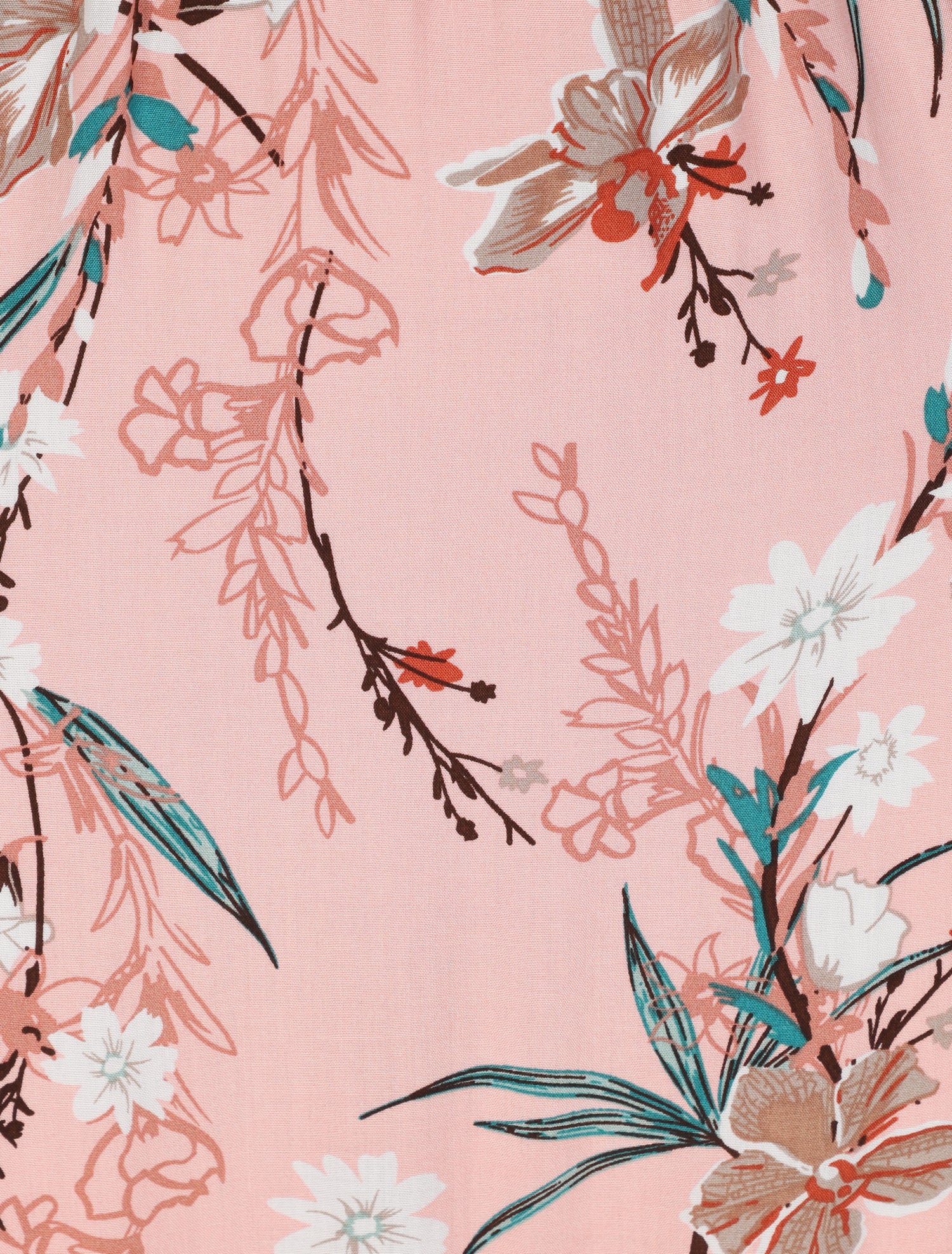 Robe longue empire à col cache-coeur imprimé bouquet fleuri - Rose - 3