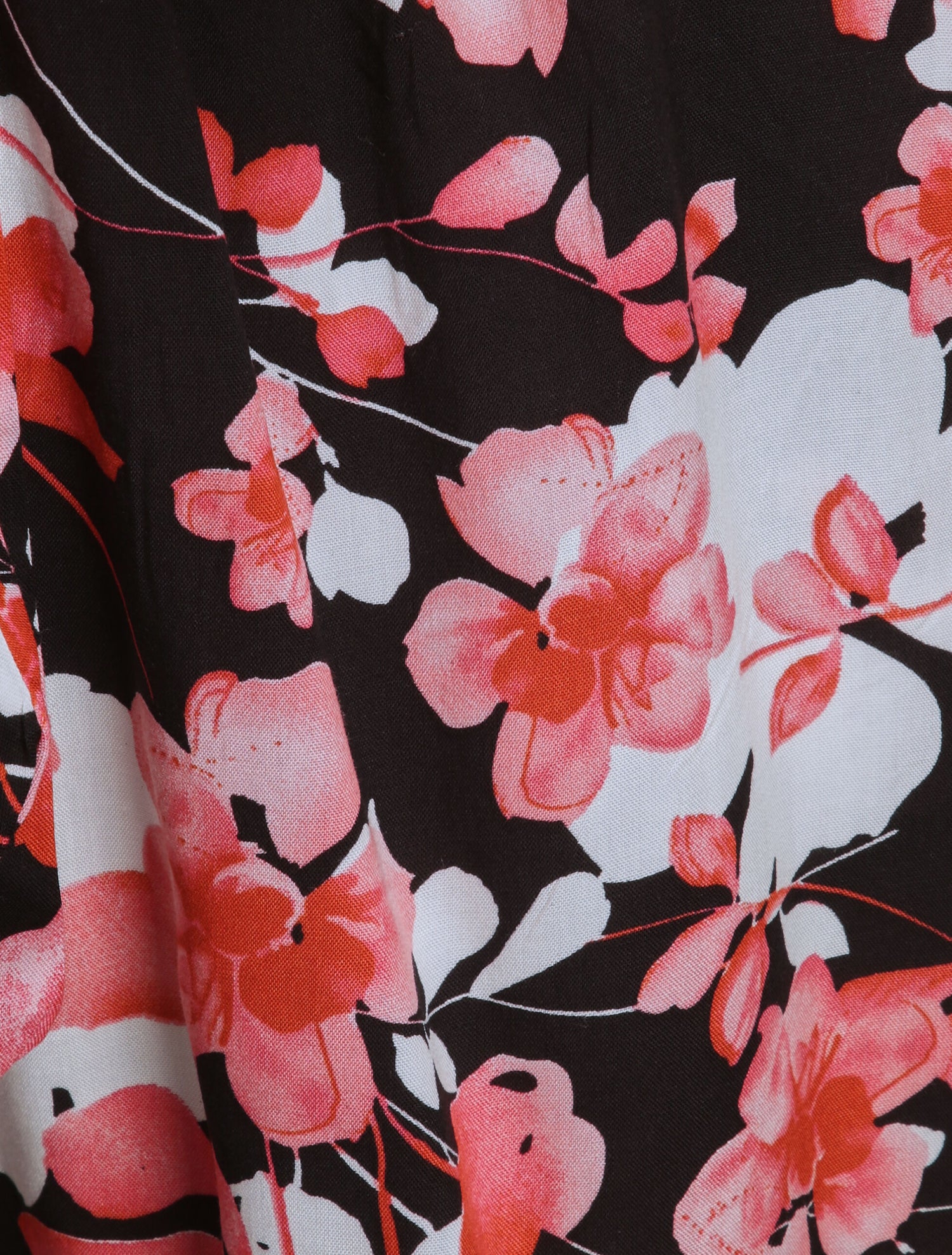 Short fluide motifs pétales de roses - Noir - 4