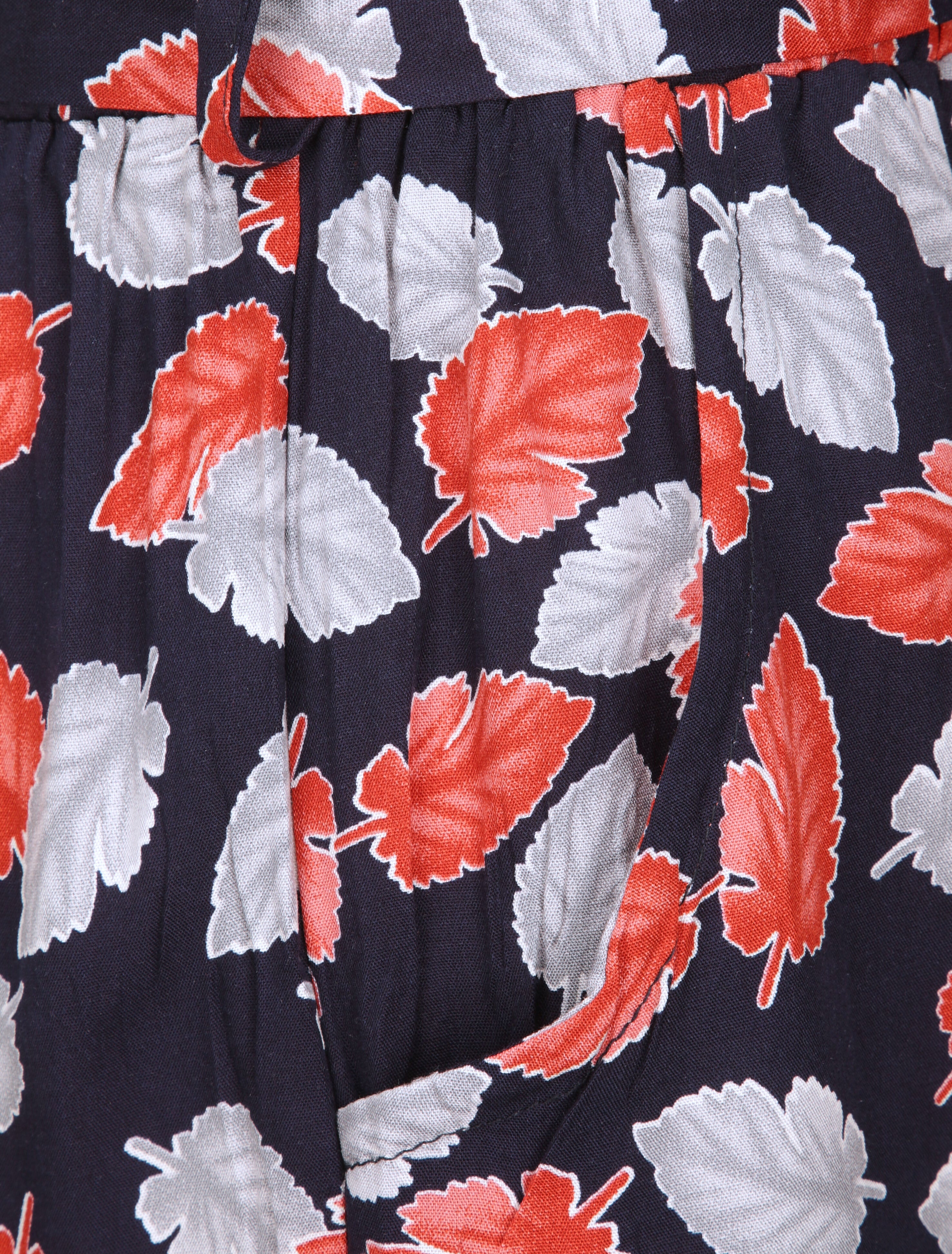 Short fluide imprimé feuilles d&