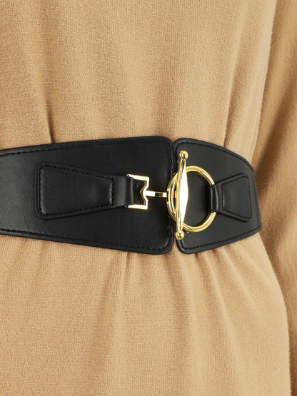 Robe pull courte à col montant - Camel - 3