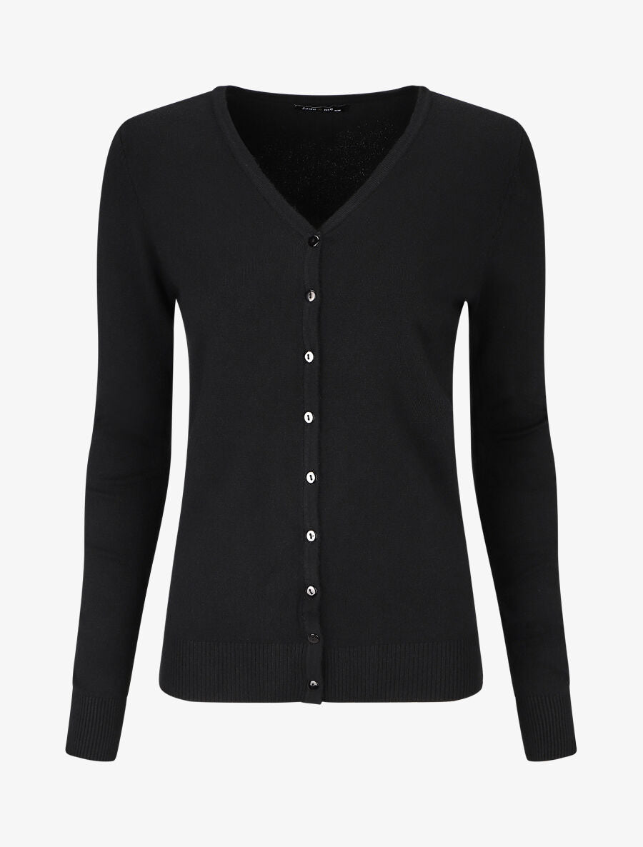 Gilet classique col V - Noir - 1