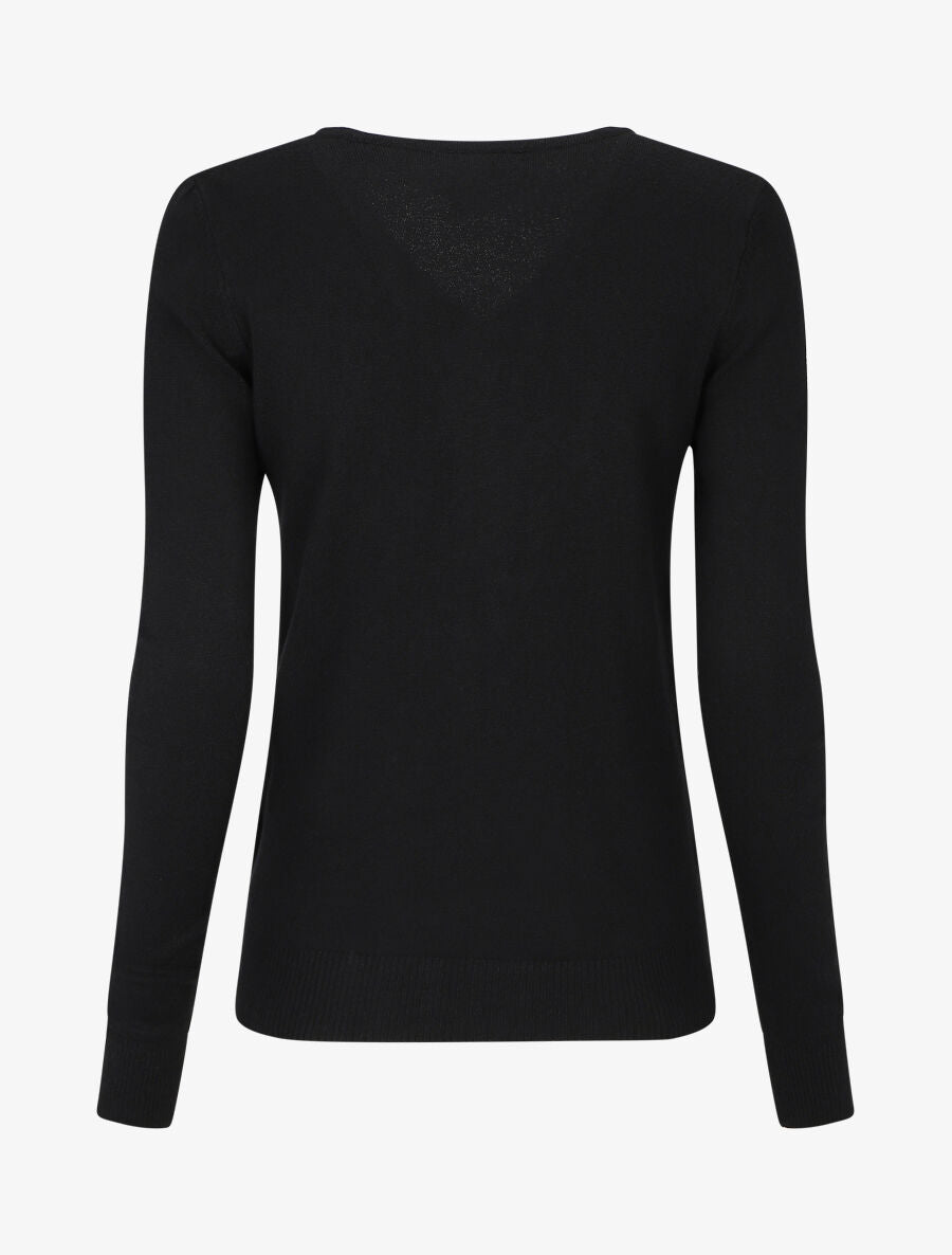 Gilet classique col V - Noir - 2
