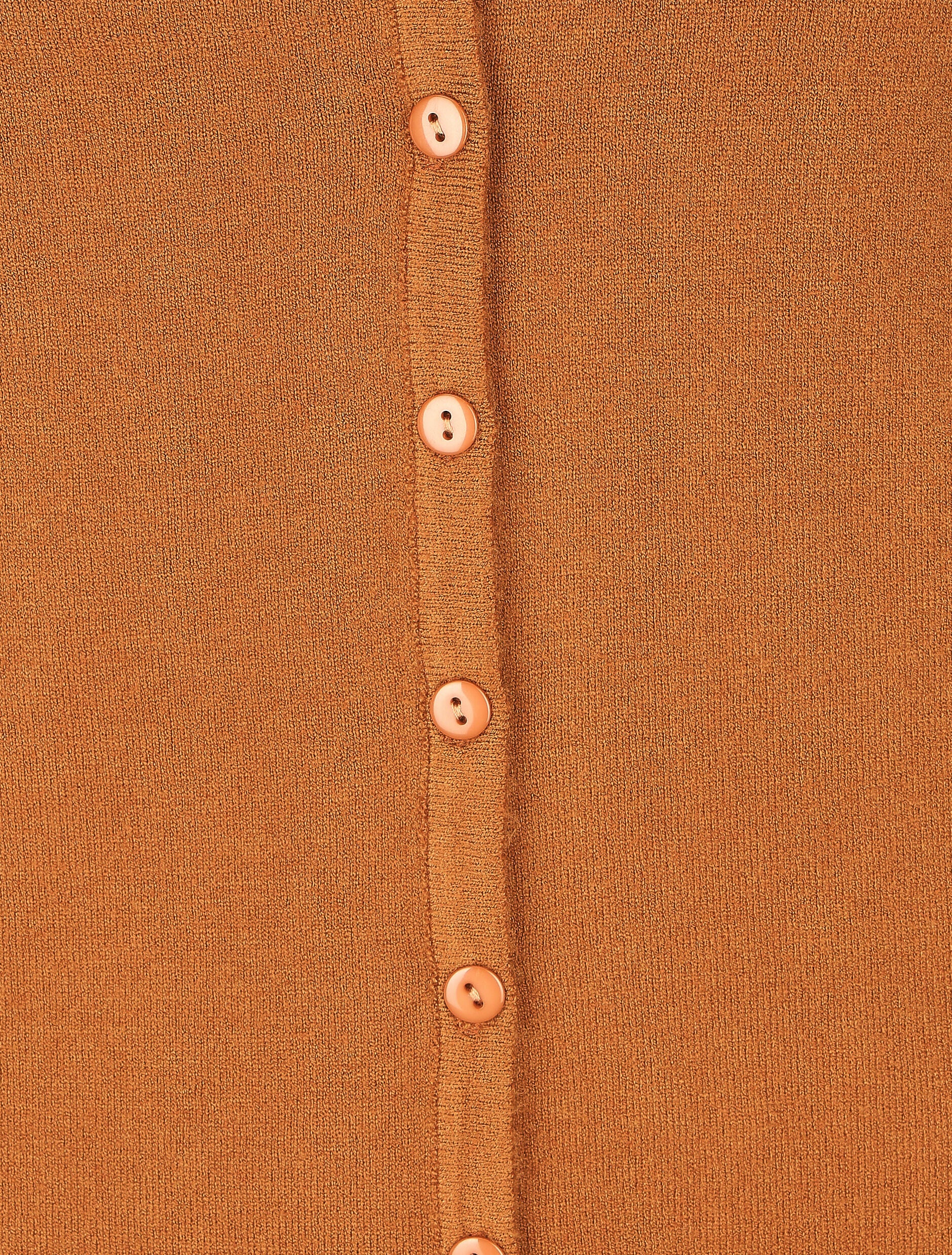 Gilet classique col V - Camel - 3