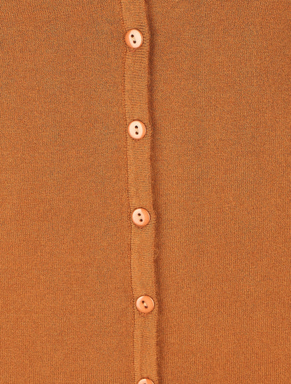 Gilet classique col V - Camel - 3