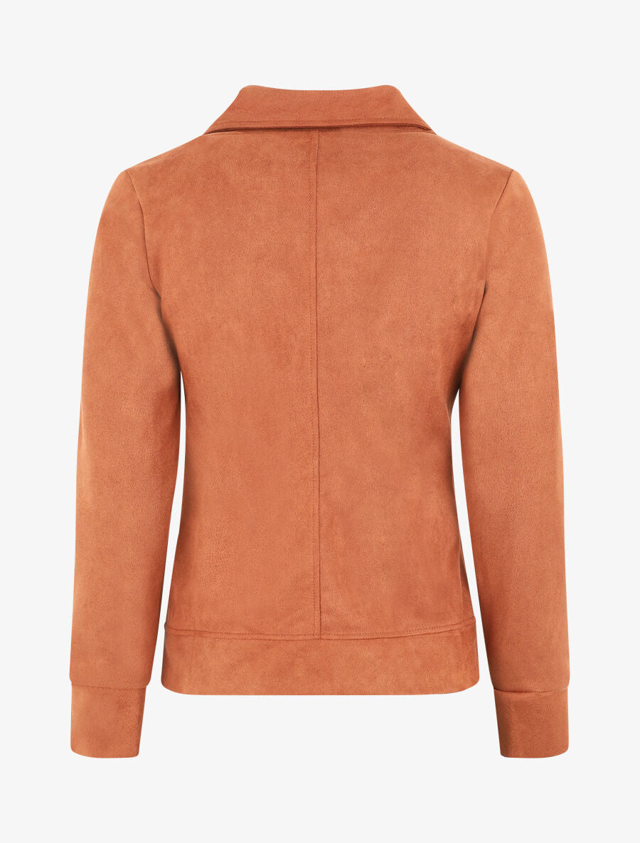 Perfecto droit en suédine - Camel - 2