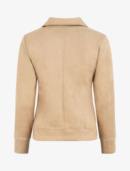 Perfecto droit en suédine - Beige - 2