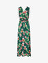 Robe longue à imprimé fleurs - Vert - 1