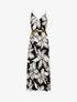 Robe longue à imprimé grandes fleurs - Noir - 1