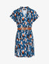 Robe droite à imprimé graphique - Bleu canard - 5