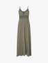 Robe longue droite unie - Kaki - 5