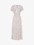 Robe imprimé petites fleurs à double manches - Blanc - 5