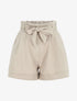 Short paperbag uni - Beige - 1