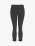 Pantalon droit taille haute imprimé petits points - Noir - 1