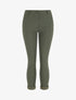 Pantalon droit taille haute imprimé petits points - Kaki - 5