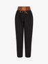 Pantalon fluide taille haute style corset - Noir - 5